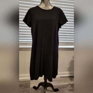 Time and Tru Black Knit T-shirt Dress